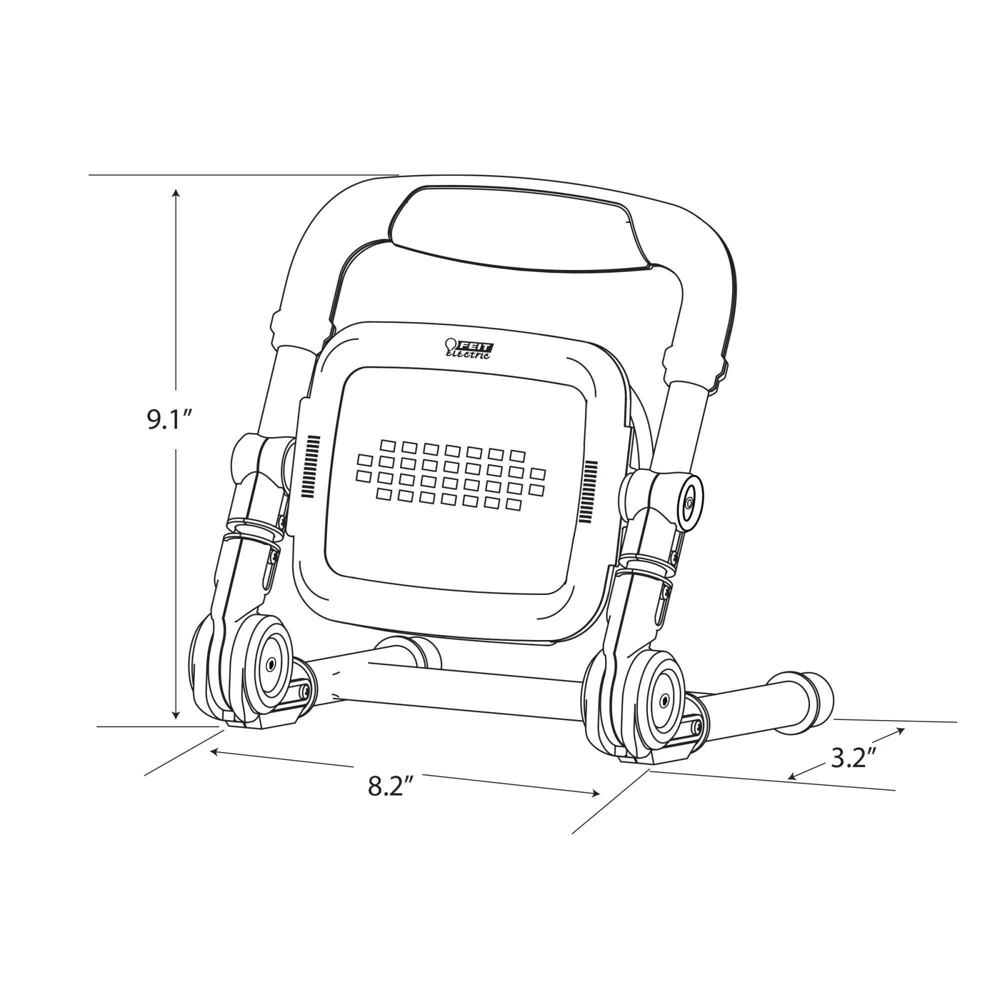 2000 Lumens Plug-in Foldable LED Work Light