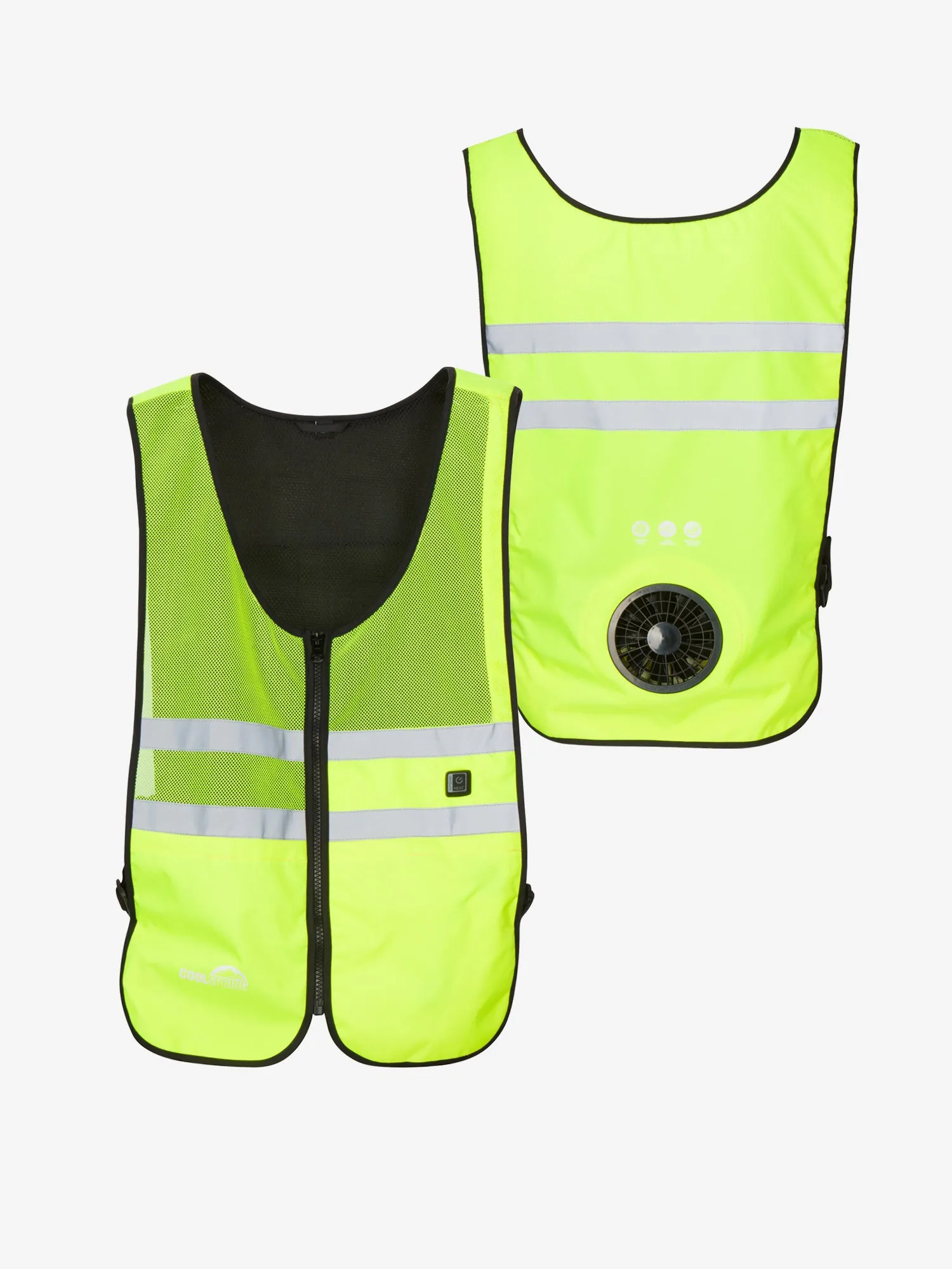 3 Speed Wearable Fan Cooling Vest  - Hi-Vis Yellow - FINAL SALE