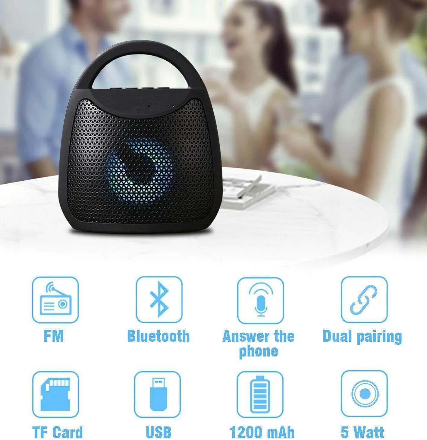 4" Bluetooth Speaker Outdoor Wireless Mini Speakers 40W BLUETOOTH-13B