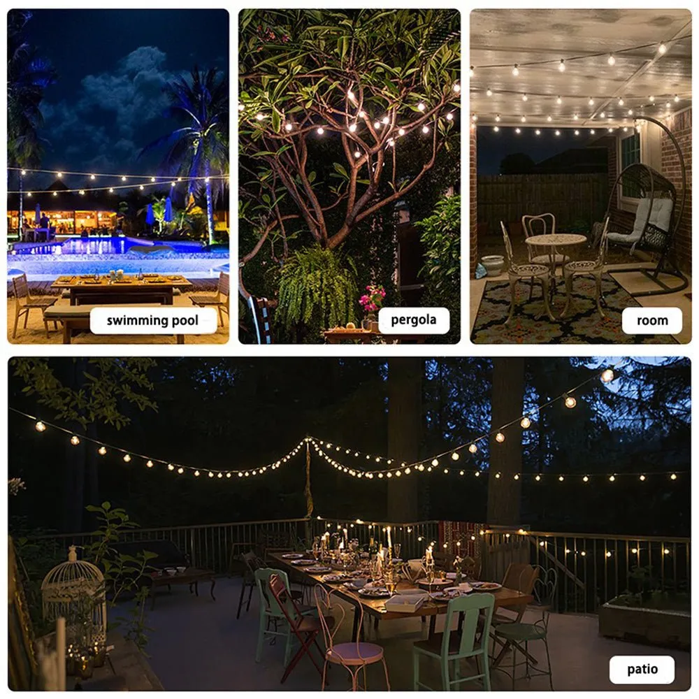 80M Festoon String Lights Kits Christmas Wedding Party Waterproof outdoor