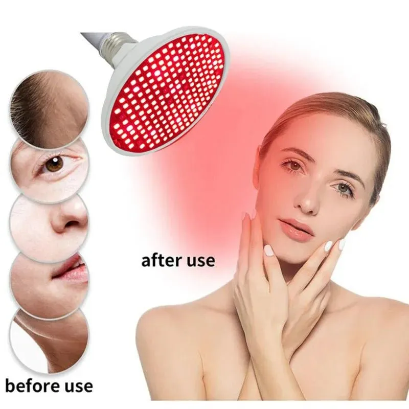 Adjustable Photon Led Face Mask - Red Led Therapy Light Facial Spa Vitamin D Lamp Infrared Therapy Light