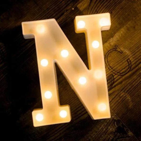 Alphabets Marquee Lights - 22 cm (Select From Drop Down Menu)