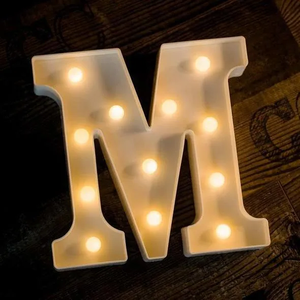 Alphabets Marquee Lights - 22 cm (Select From Drop Down Menu)