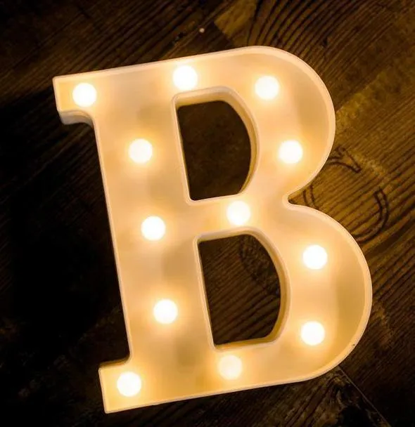 Alphabets Marquee Lights - 22 cm (Select From Drop Down Menu)