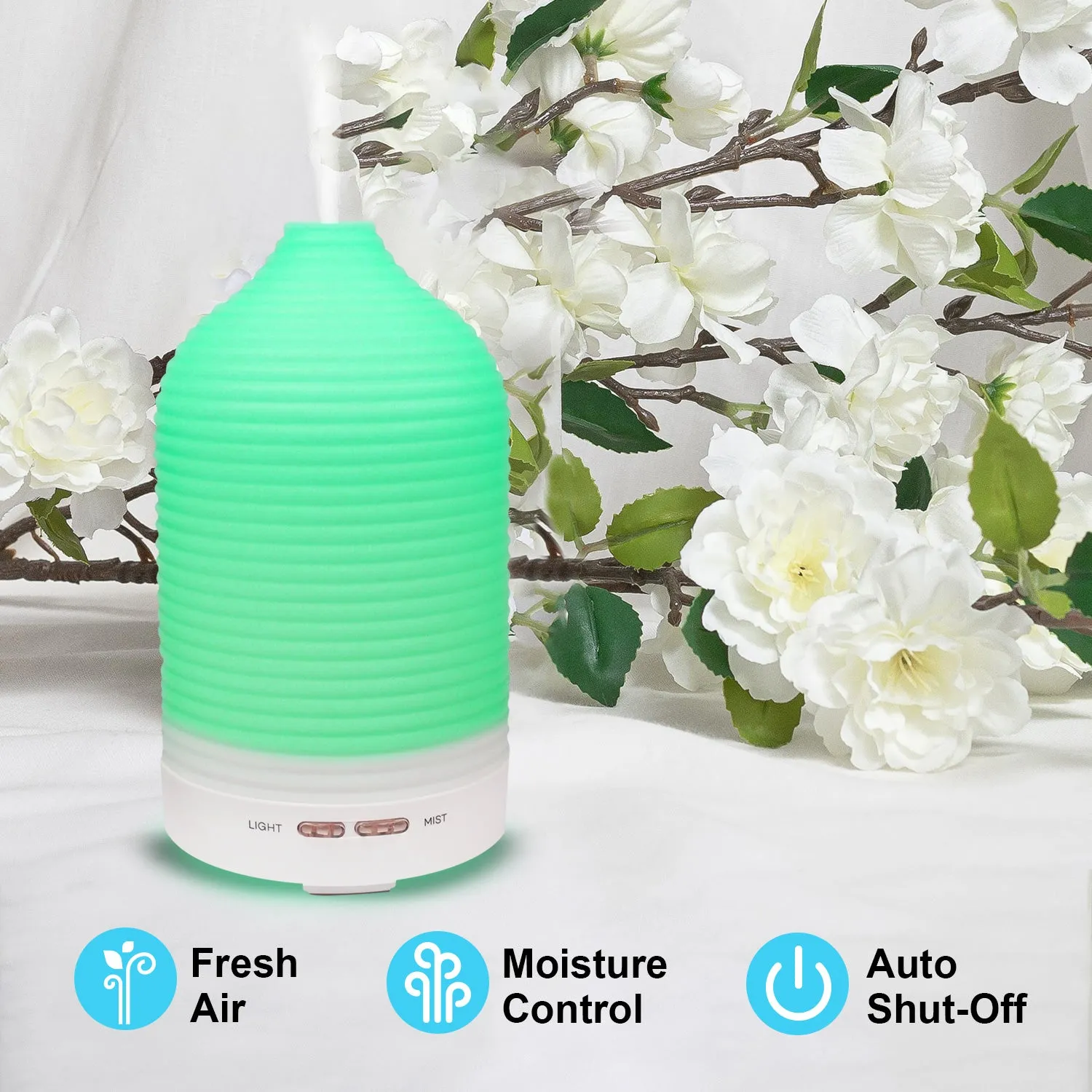 Aromatherapy Humidifier & Essential Oil Diffuser - 7 LED Color Lights