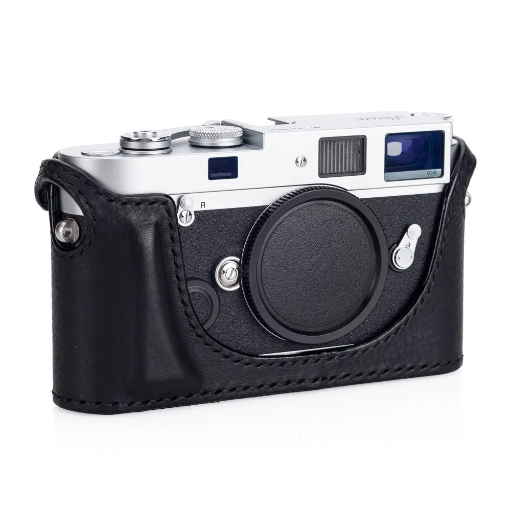 Arte di Mano Half Case for Leica M6, M-A & MP - Minerva Black with Black Stitching