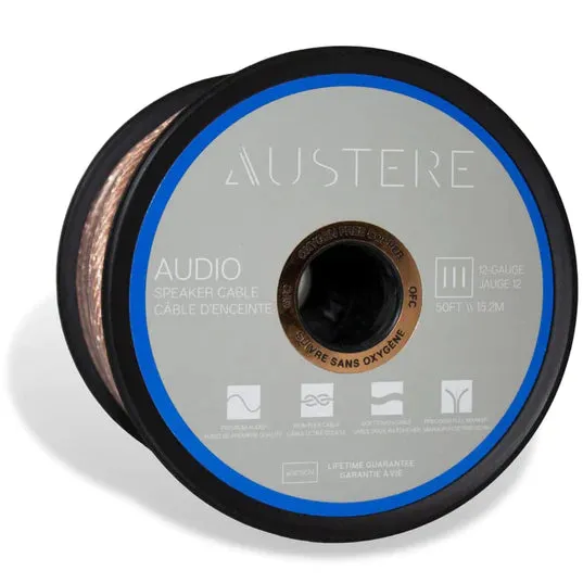 Austere 3S14SP150 lll Series 14-Gauge Speaker Cable - 50ft