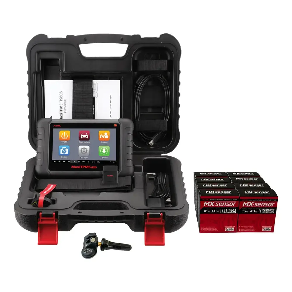 Autel TS608 Diagnostic-Service-TPMS Tool w/ 8 TPMS Sensors Bundle