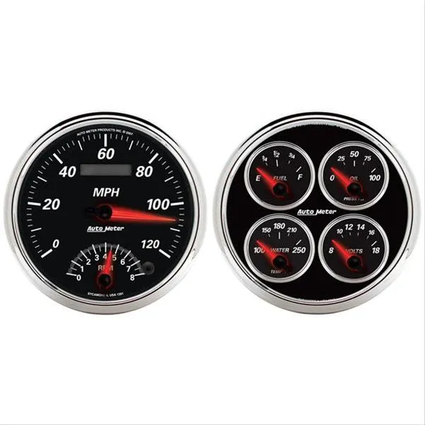 AutoMeter Designer Black II Analog Gauge Kits 1204