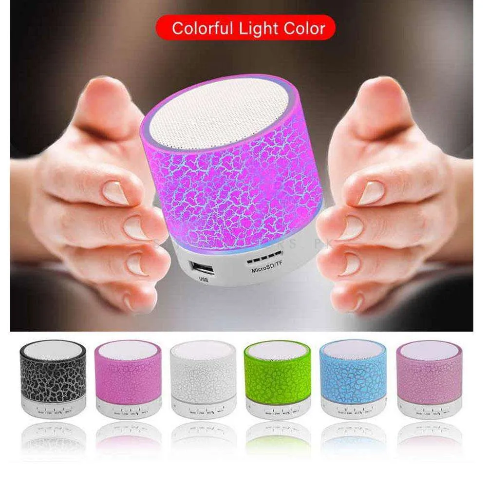 Bluetooth Speaker Led Portable Mini Wireless Speaker Player USB Radio Fm Mp3