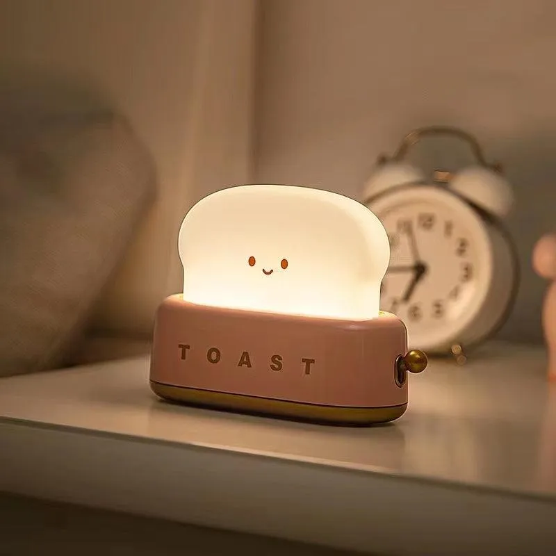 Cute Toast Night Light -  Chargeable Lamp