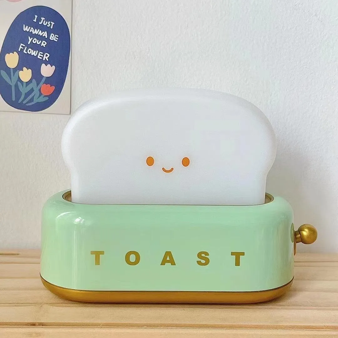 Cute Toast Night Light -  Chargeable Lamp