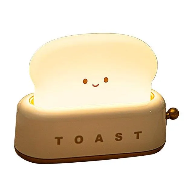 Cute Toast Night Light -  Chargeable Lamp