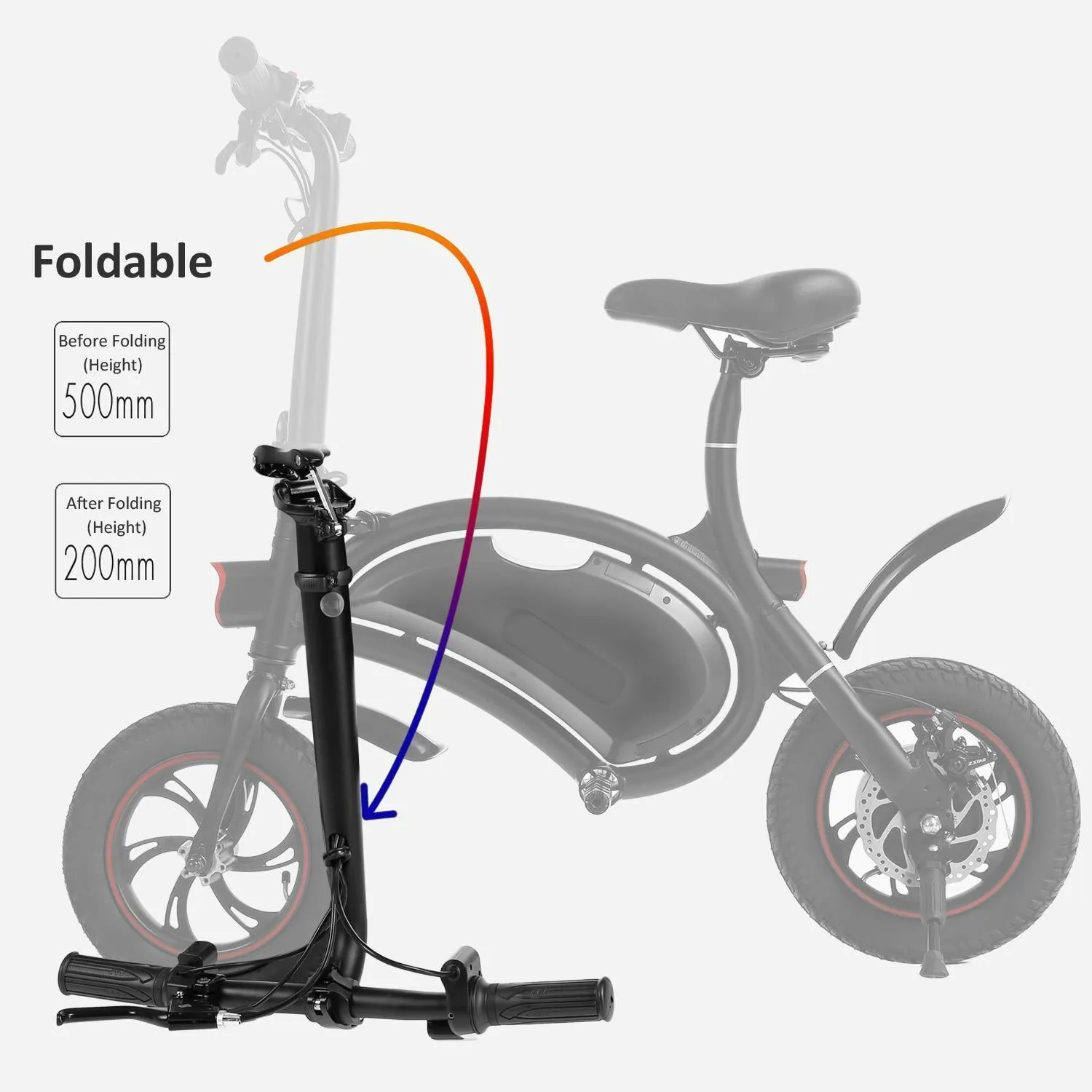 Electric Folding City Bike 500W 48V