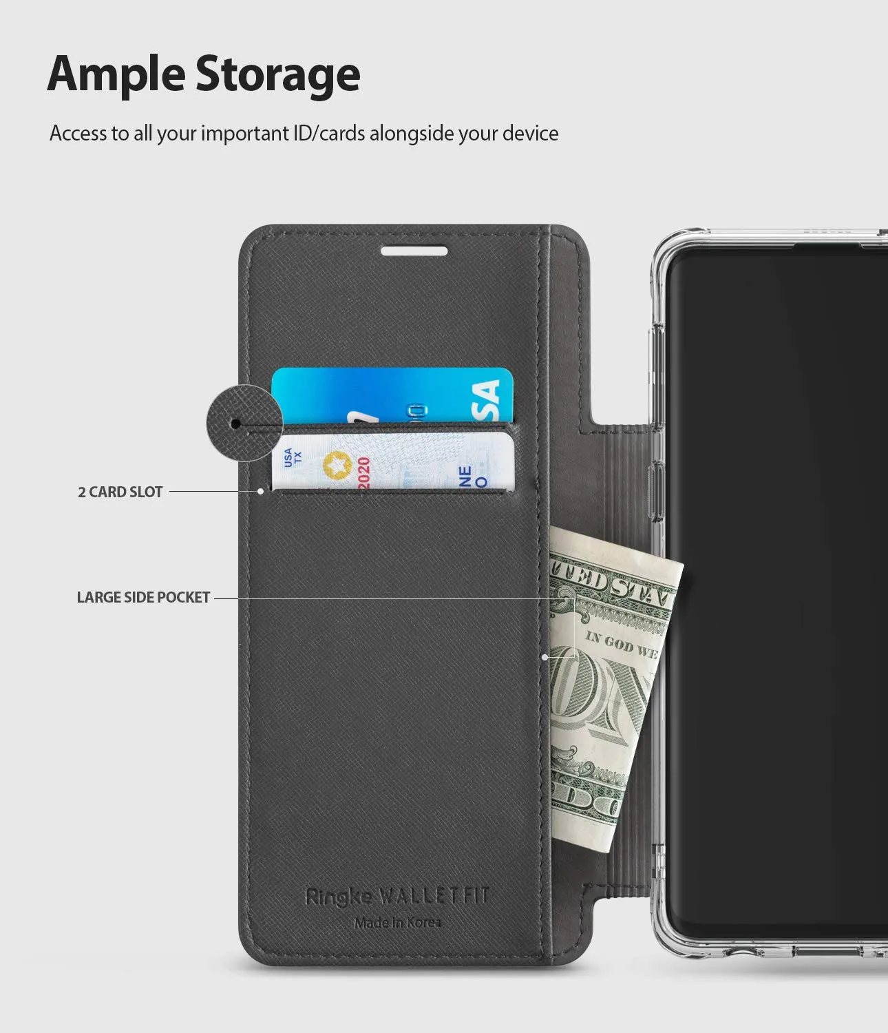 Galaxy S10 Case | Wallet Fit - Ash Gray