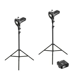 Godox 2 X AD200 Witstro 200W Cordless Portable TTL Strobes & Stand Kit with X2 Trigger (Optional Modifiers) - Bundle