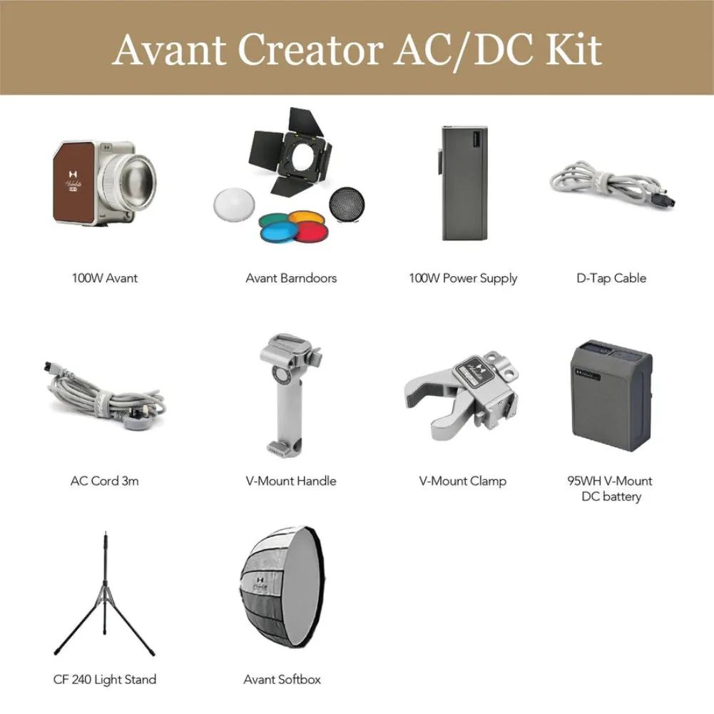 Hobolite Avant 100W Bi-Color Continuous LED Light AC/DC Kit