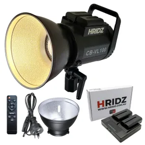 HRIDZ 100W Outdoor LED VL100 Video Light Bi-color with NP-F550 Batteries & Charger