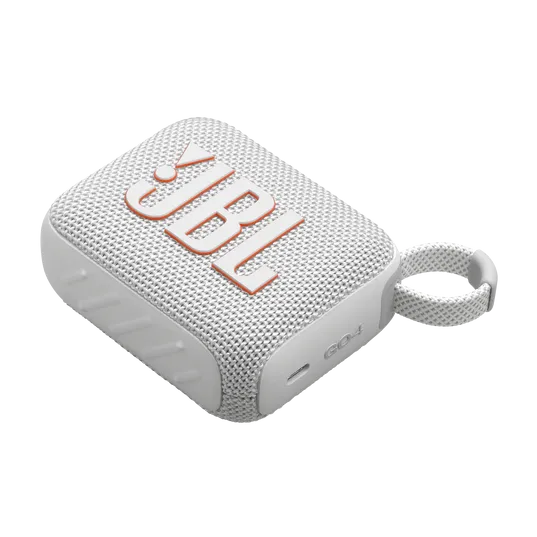 JBL GO 4 Ultra-Portable Bluetooth Speaker (White)