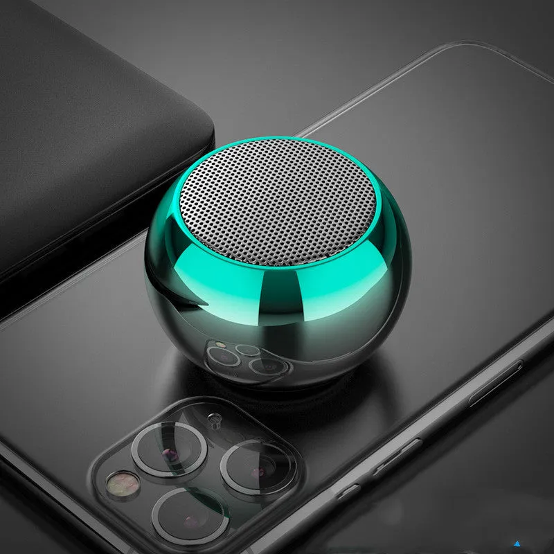 M3 Colorful Wireless Speakers 3D Mini Electroplating Round Steel Cannon Blue tooth Speaker Radio Support U Disk Subwoofer