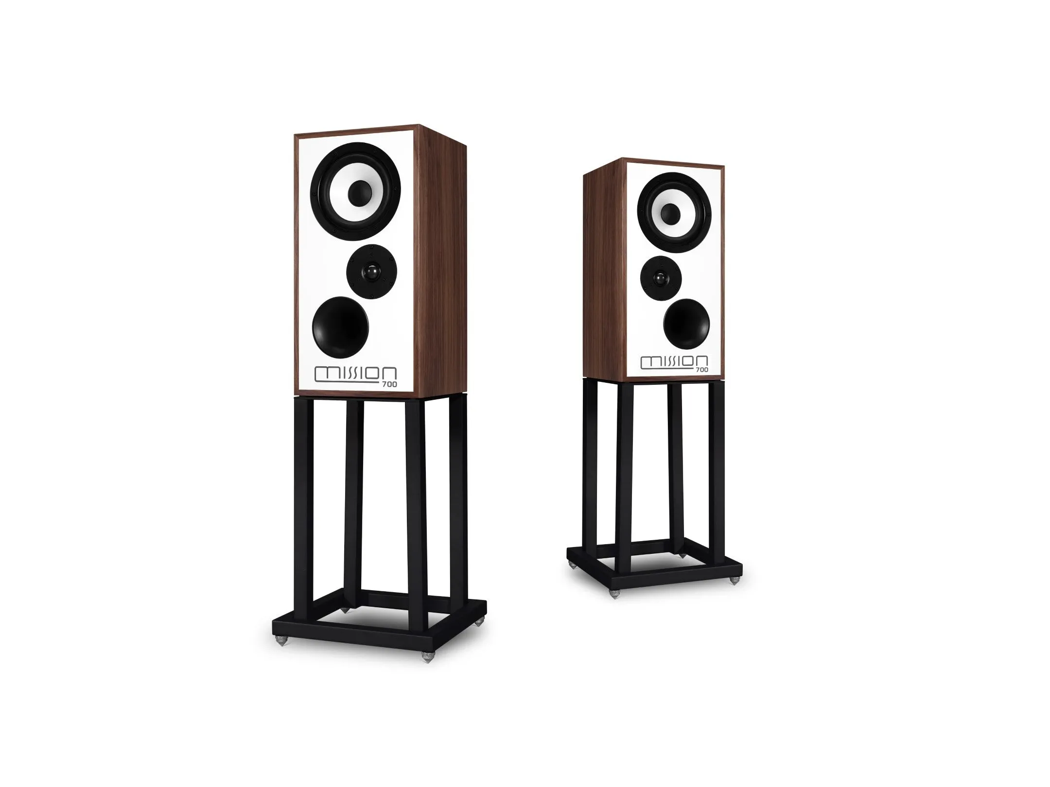 Mission 700 speakers with stands (pearl walnut)