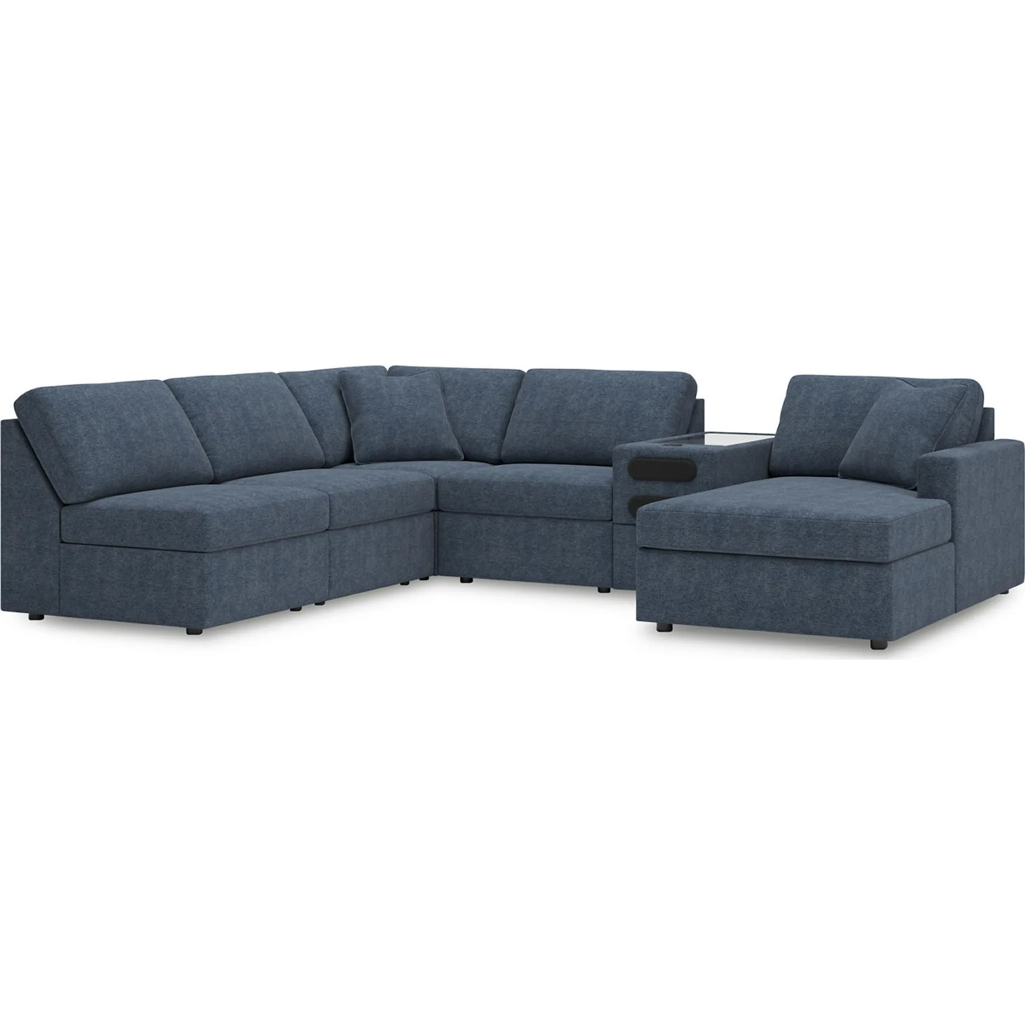 Modmax 6 Piece Modular Sectional with Chaise and Audio Console