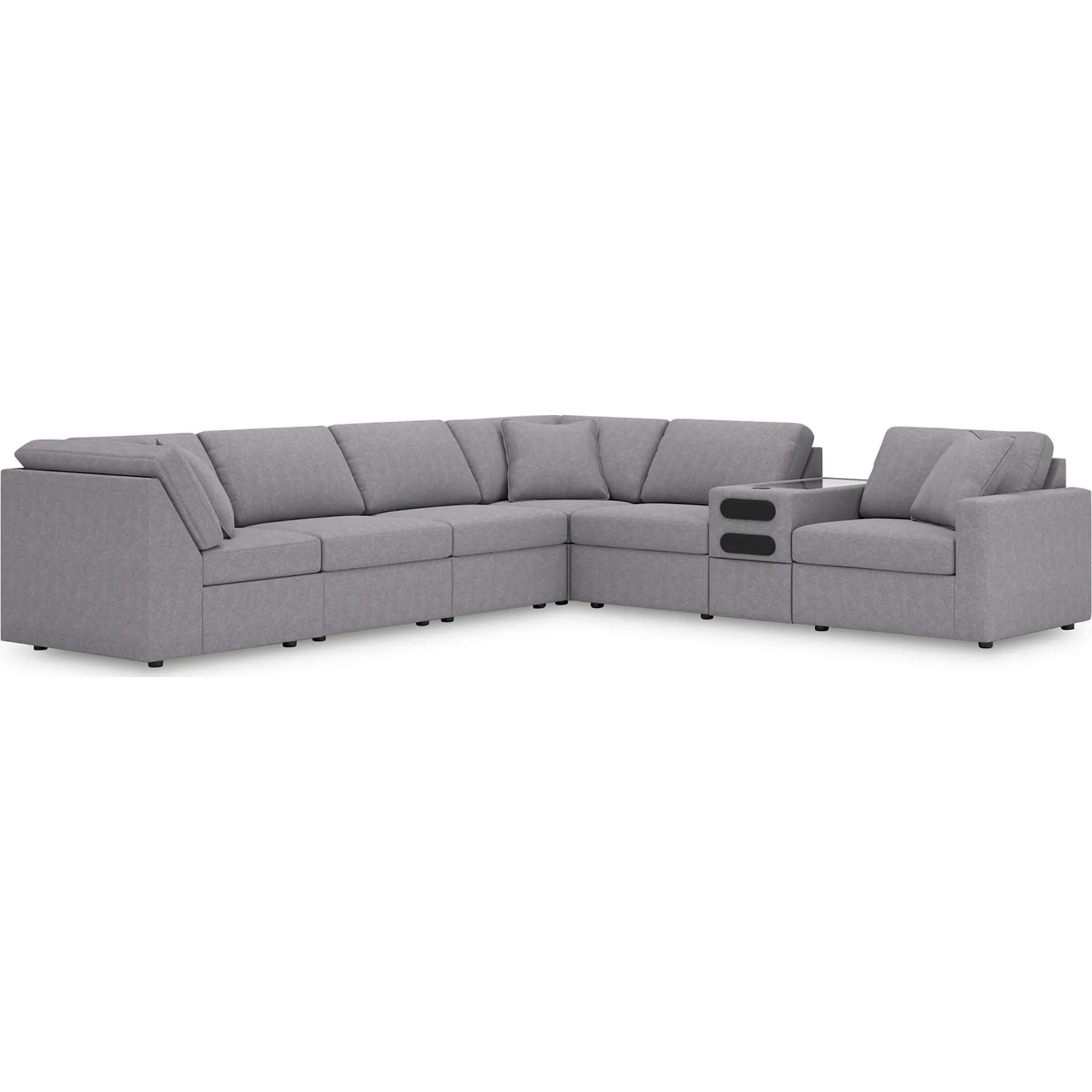 Modmax 7 Piece Modular Sectional with Audio Console