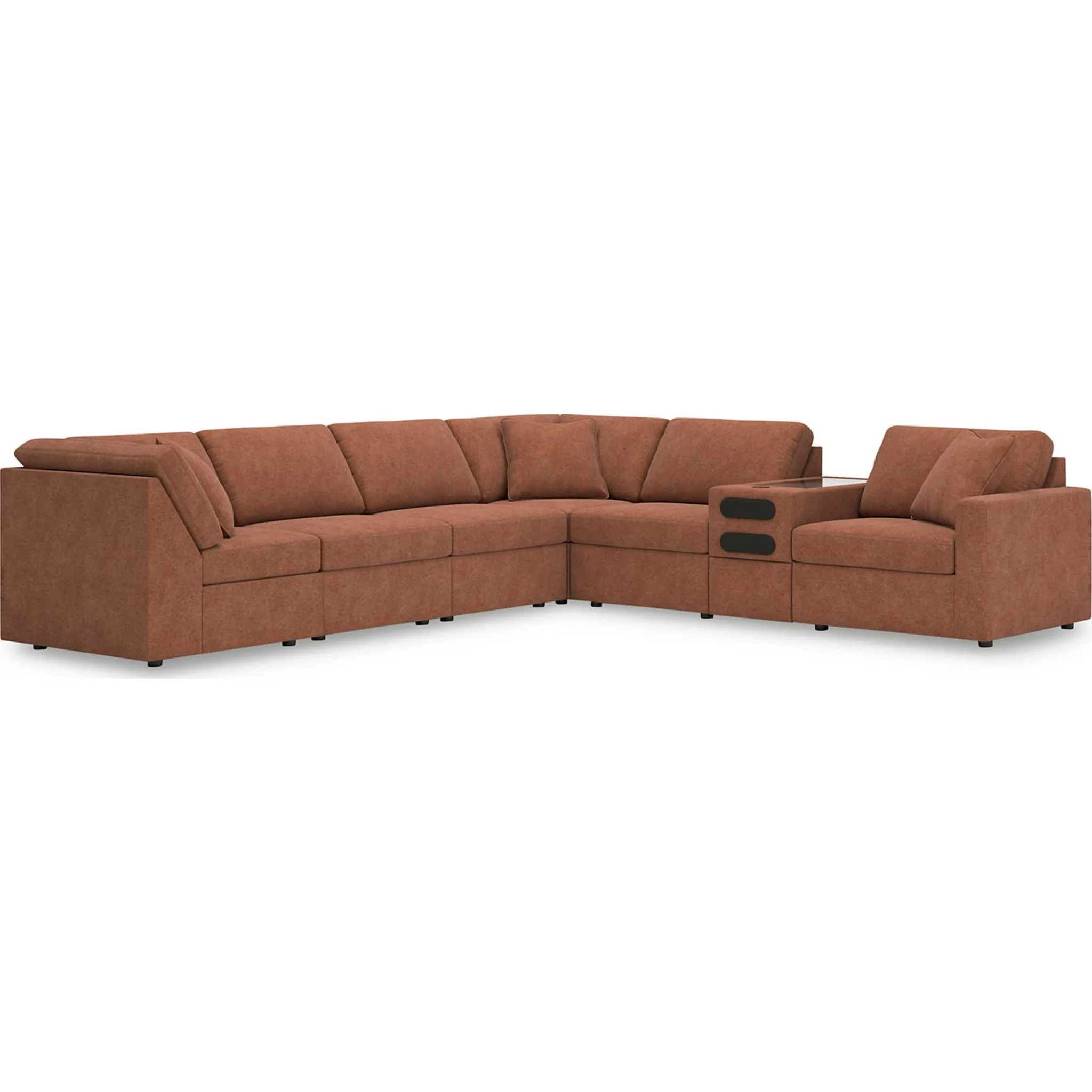 Modmax 7 Piece Modular Sectional with Audio Console