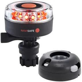 Navisafe Navilight All RED 360 2NM w/Navimount Base  Horizontal Mount - Black [045KIT7]