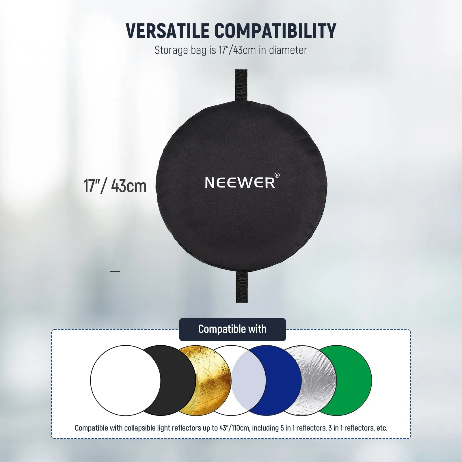 NEEWER NB-06 17"/43cm Carry Bag for Collapsible Light Reflector