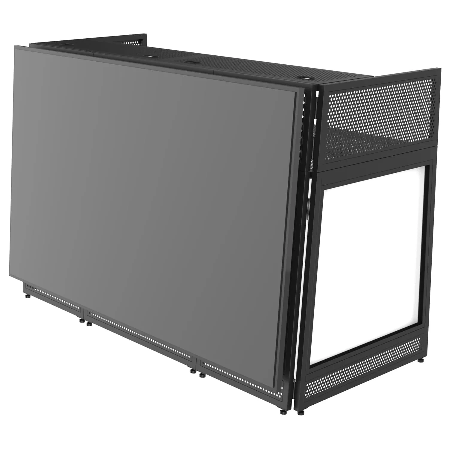 Odyssey DJBOOTHM78 Wide Surface TV Mountable DJ Battle Booth with Removable Top - 70"