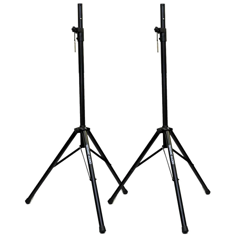 Pair of 15" Compact DJ / PA Speaker Cabinets and Tripod Stands