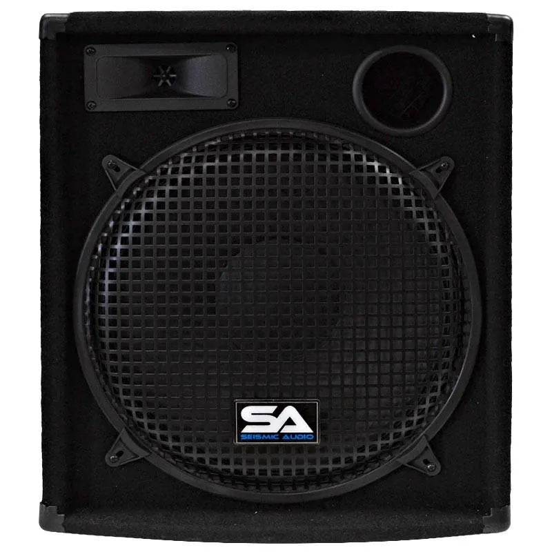 Pair of 15" Compact DJ / PA Speaker Cabinets and Tripod Stands