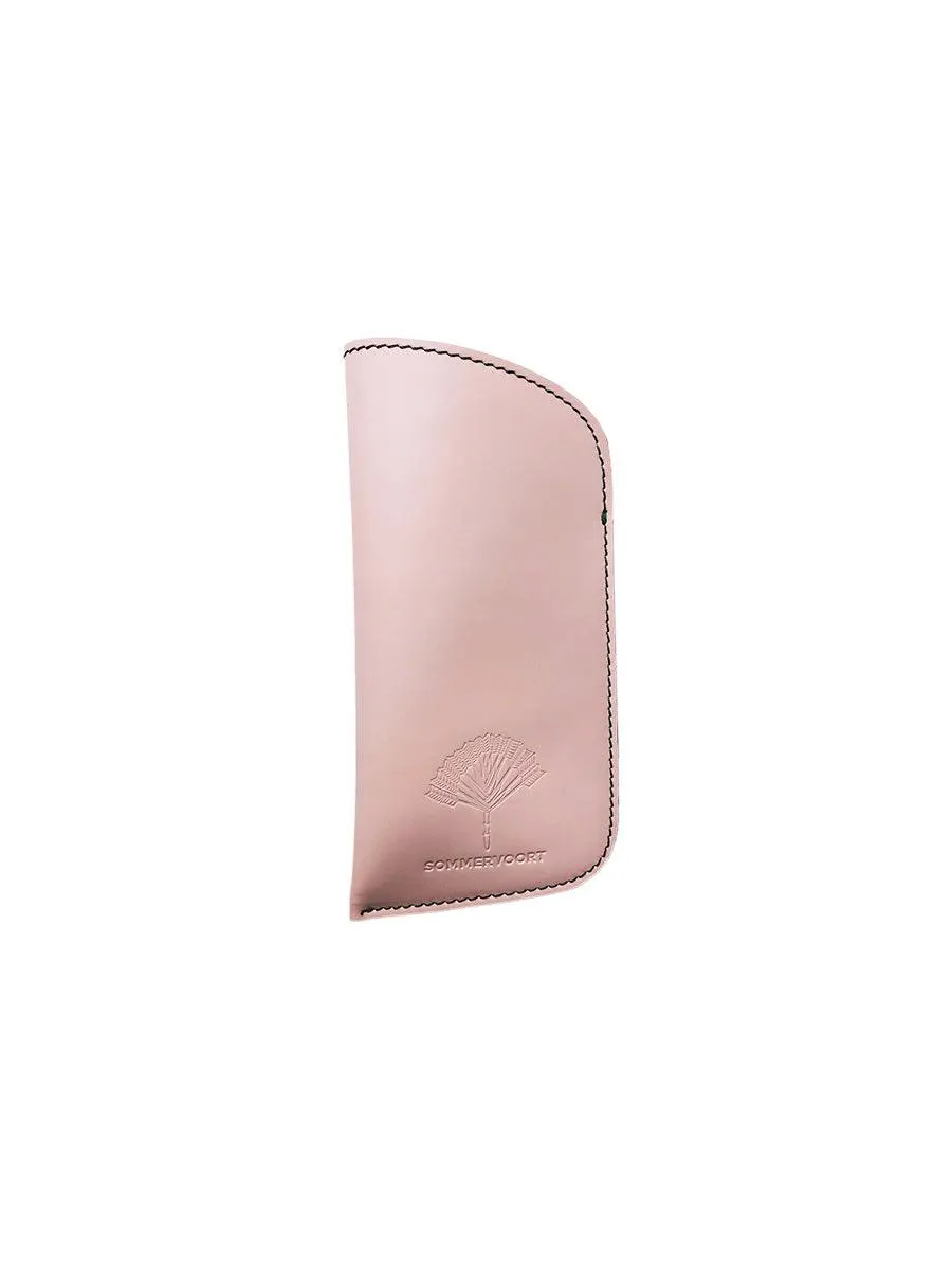 Pink Sorbet classic leather glasses case