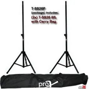 ProX T-SS26P  8' (96") All Metal Speaker Stand Set of 2 W/Carrying Case