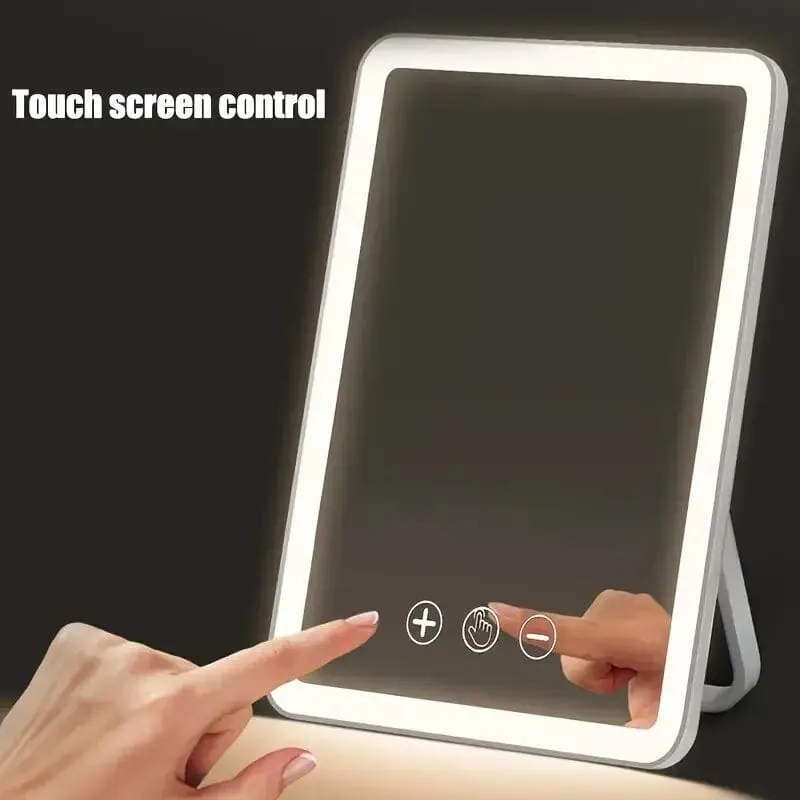 Rechargeable Travel Makeup Mirror with Led Lights