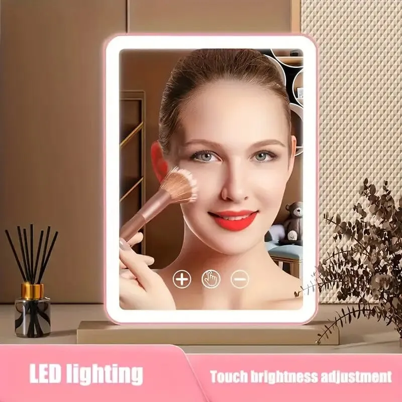 Rechargeable Travel Makeup Mirror with Led Lights