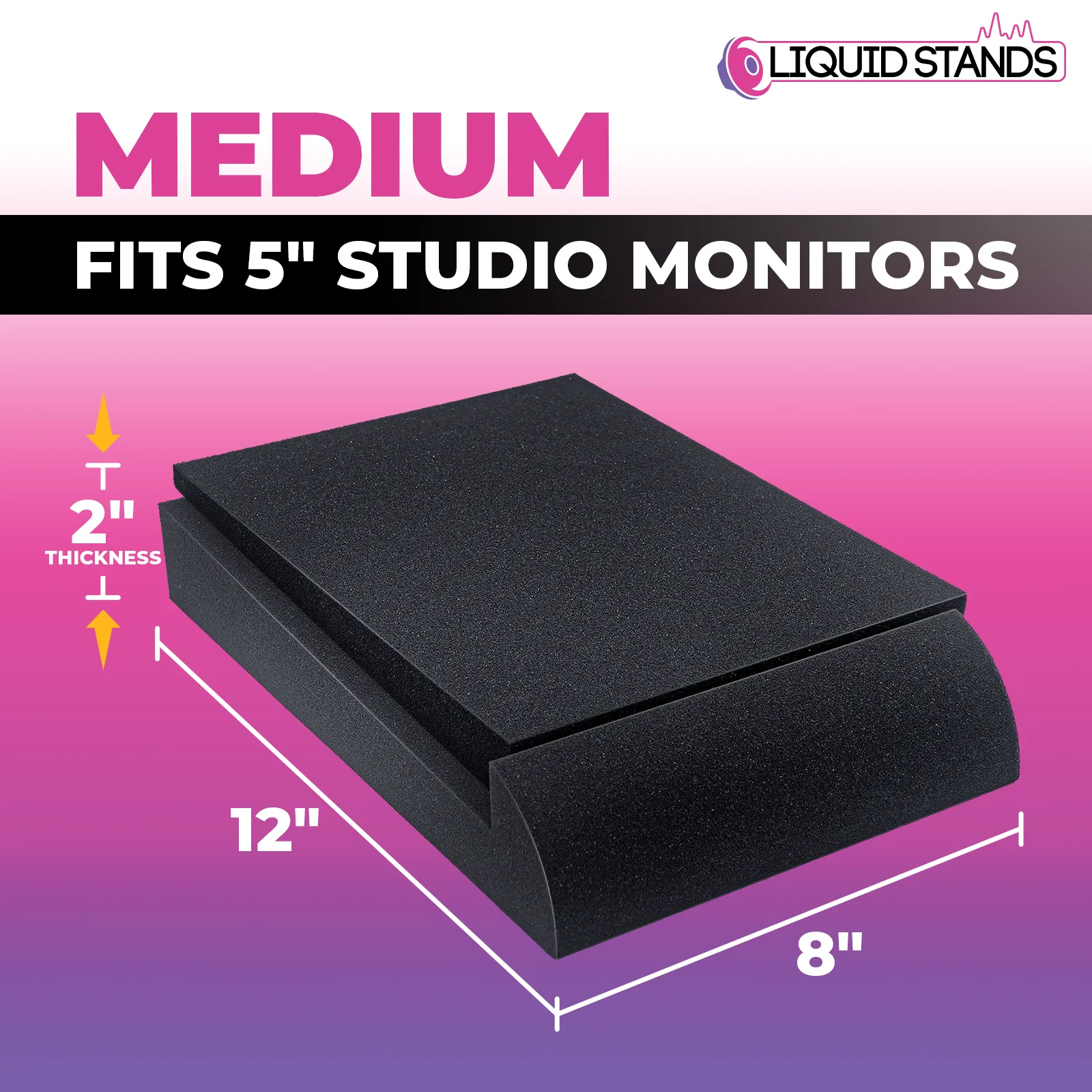 Refurbished Studio Monitor Sound Isolation Pads for Speakers- 5" (Medium)