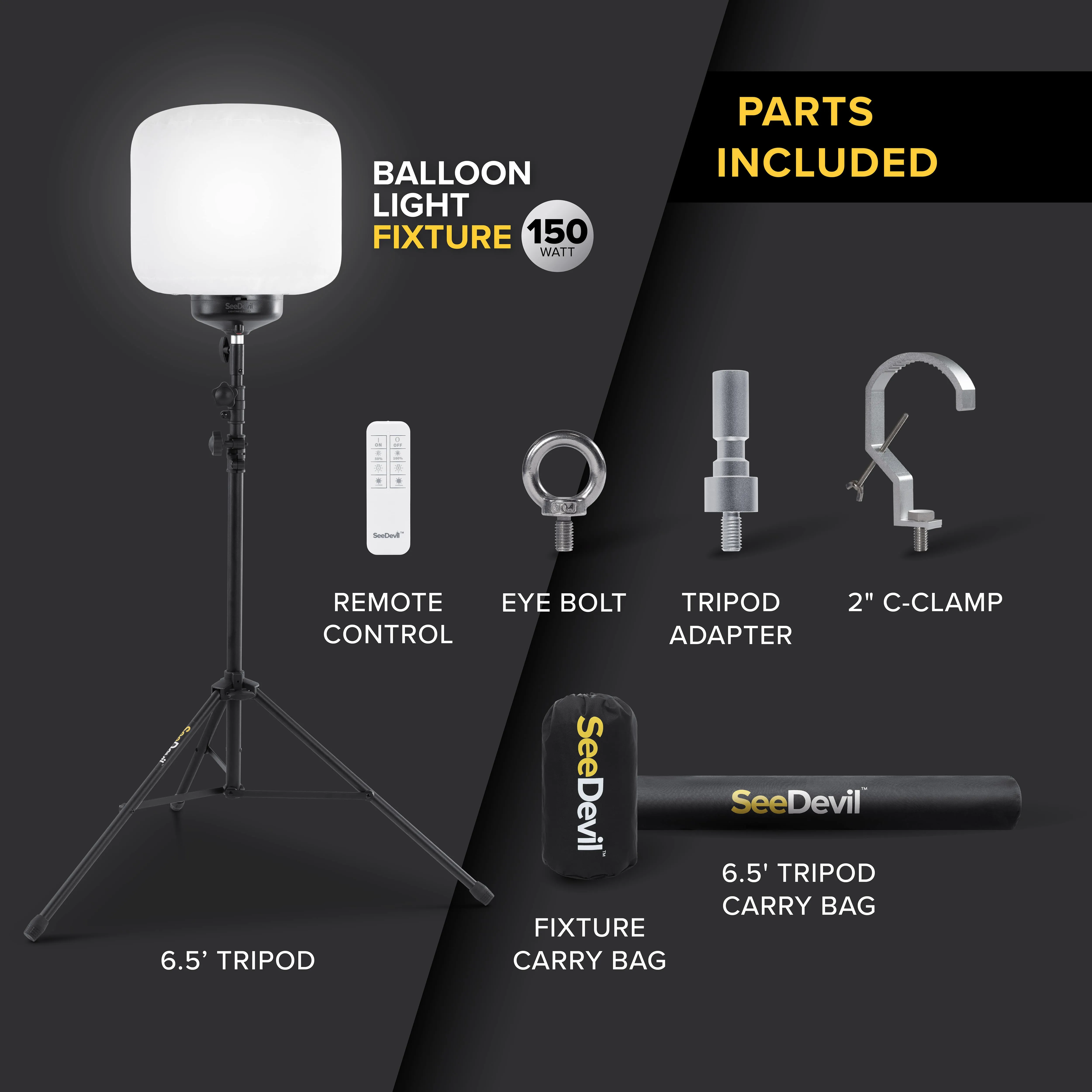 SeeDevil 150 Watt Balloon Light Kit