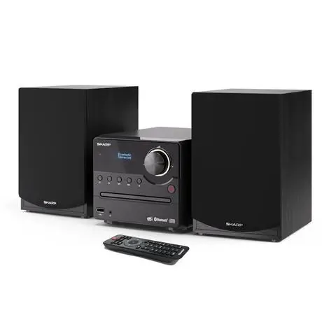 Sharp XLB517DBK Micro Hi-Fi Sound System Stereo with DAB Radio, DAB , FM, Bluetooth, CD-MP3, USB Playback Black