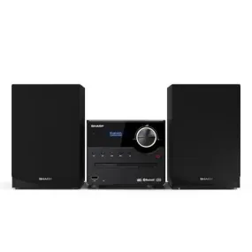 Sharp XLB517DBK Micro Hi-Fi Sound System Stereo with DAB Radio, DAB , FM, Bluetooth, CD-MP3, USB Playback Black