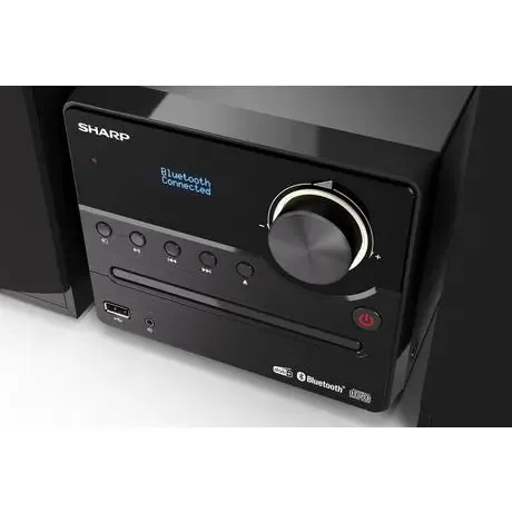 Sharp XLB517DBK Micro Hi-Fi Sound System Stereo with DAB Radio, DAB , FM, Bluetooth, CD-MP3, USB Playback Black