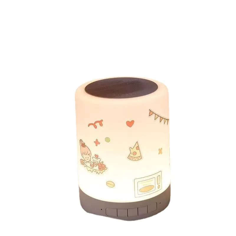 Small Night Lamp Night Light Bluetooth Speaker High Quality Cute Student Wireless Bass Mini Audio