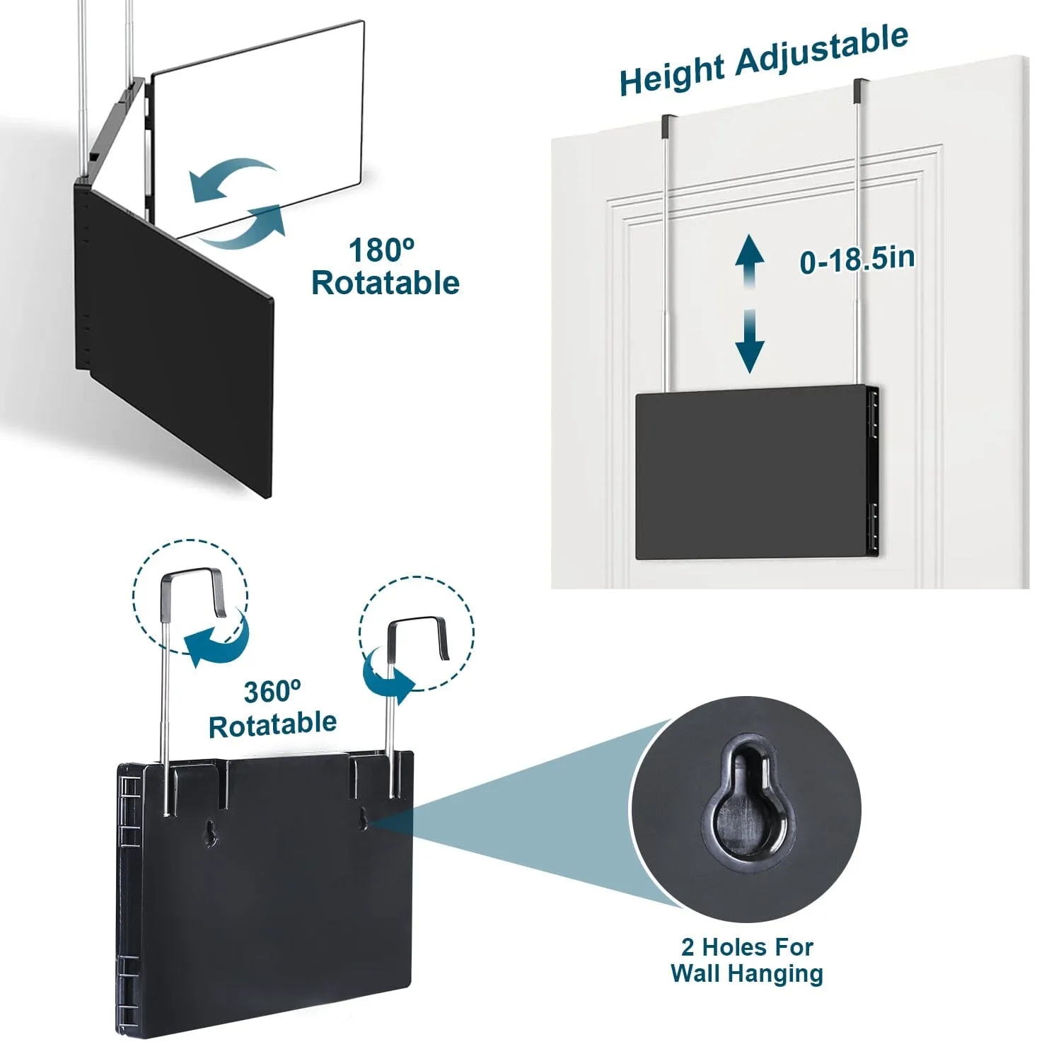 Tri-Fold Mirror with Telescopic Hanger